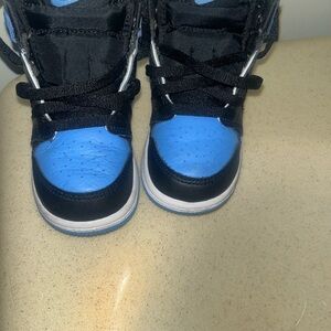 Kids Black and Blue Sneakers